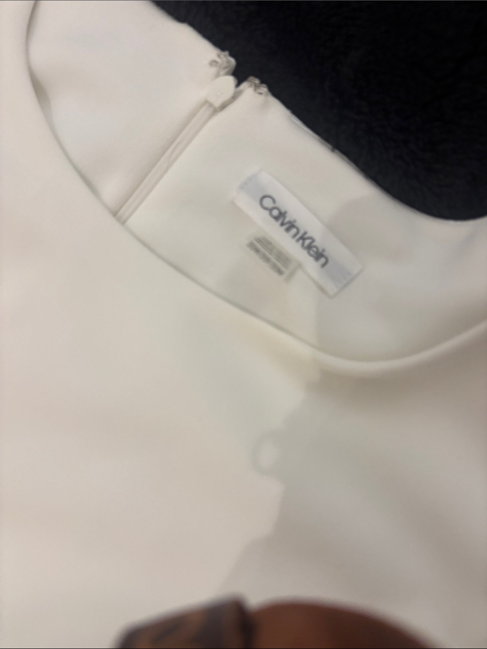 Calvin Klein Cream Wide-Leg Jumpsuit - Picture 3 of 4